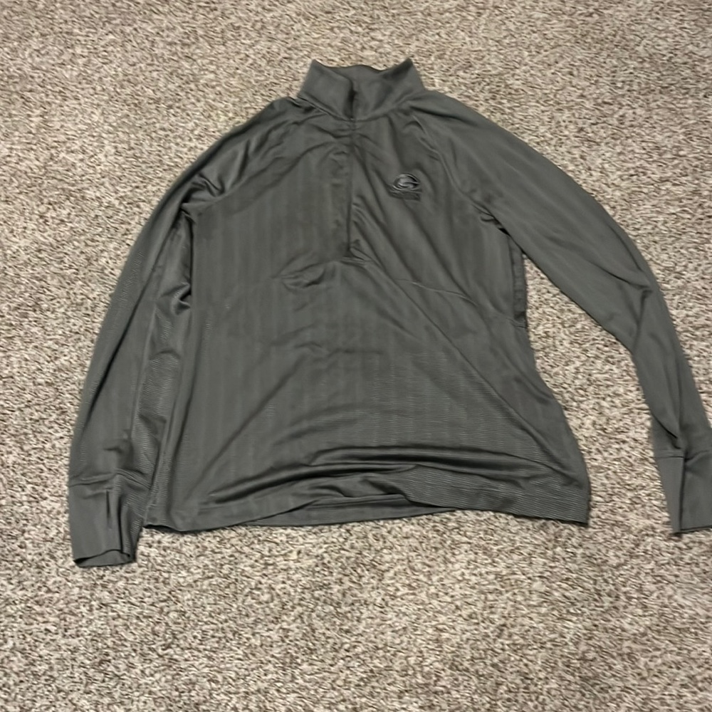 Gray Green Bay Packers Quarter Zip Long Sleeve